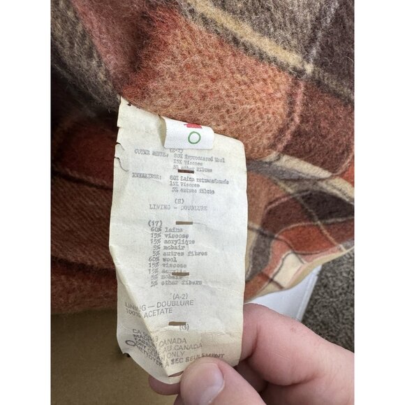 Vintage HBC The Bay 70s Wool Car Coat 44 Camel Western Yoke Made in Canada - Picture 6 of 7